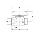 Gáz gömbcsap 1/2" KB fix  (mofém flexum) (113-0074-40)