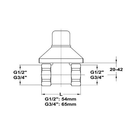 Csempeszelep 1/2" piros, MOFÉM (164-0015-00)