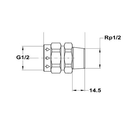 Gáz gömbcsap, Hőhatásra záró szelep 1/2" KB (mofém flexum) (230-0079-07)