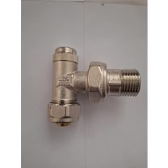   Radiátorszelep visszatérő sarok 1/2"x16 ötrétegű csőhöz, kulcsos (004308)