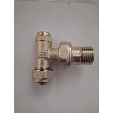 Radiátorszelep visszatérő sarok 1/2"x16 ötrétegű csőhöz, kulcsos (004308)