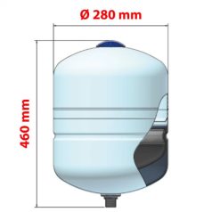   Tágulási tartály, függőleges, szaniter hideg-meveg vizes, 3/4" - 24 l (BAR-VT24A)
