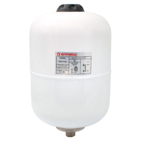 Tágulási tartály, függőleges, szaniter hideg-meveg vizes, 3/4" -  8 l (BAR-VT8A)