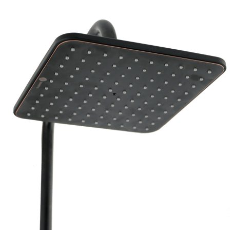 Ermetiq ANTIKOLT FEKETE, sárgaréz csaptelep fix zuhanyzóval,  kézizuhannyal és kifolyócsővel (ER-DG135N)