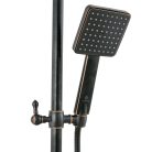 Ermetiq ANTIKOLT FEKETE, sárgaréz csaptelep fix zuhanyzóval,  kézizuhannyal és kifolyócsővel (ER-DG135N)