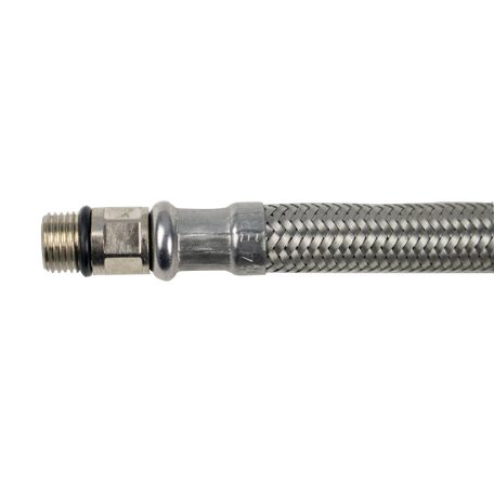 Flexibilis bekötőcső vízhez inoxal M10, 1/2" 80 cm+17 mm (ER-RS312-80-17)