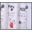 Zuhanyfüggöny-cicás 180X200 cm (ER-SCE003)