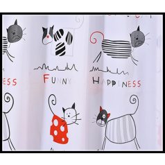 Zuhanyfüggöny-cicás 180X200 cm (ER-SCE003)