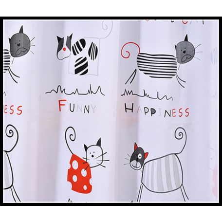 Zuhanyfüggöny-cicás 180X200 cm (ER-SCE003)