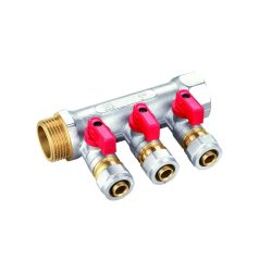   Elosztó 1x1/2 col 16 ötrétegű csőhöz - 5 bemenet-piros (EVP-DB1611-5R)