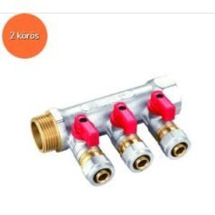   Elosztó 3/4x1/2 col 16 ötrétegű csőhöz - 2 bemenet-piros (EVP-DB1634-2R)