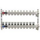 Szelepes Osztó gyűjtő, INOX, 11 körös 1”x3/4” osztóvéggel (nem autómata)