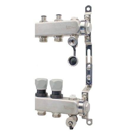Szelepes Osztó gyűjtő, INOX 2 körös 1”x3/4” osztóvéggel (nem autómata)