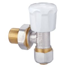   Radiátorszelep előremenő sarok 1/2"x16, ötrétegű csőhöz, kulcsos (EVP-P1612M)