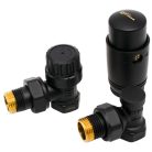 Radiátorszelep termosztatikus sarok, szett  1/2", (EVP-SRT12N)