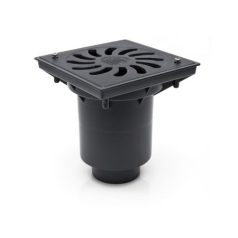   Kültéri víznyelő öntöttvas ráccsal, Ø160 mm-s függőleges elfolyású (KVS-160-li)