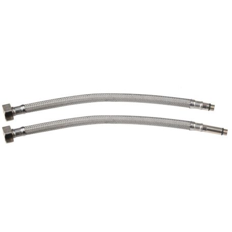 Flexibilis bekötőcső vízhez, rozsdamentes acél, M10, 1/2"  80cm, 2 db/csomag Egyik: M10x15 mm, Másik: M10x43 mm (RN212-80)