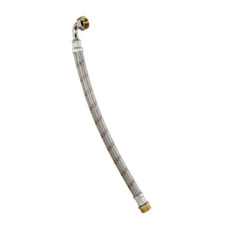 Hidrofor bekötőcső, rozsdamentes acél flexibilis, KB 1" hossza 55 cm, könyökkel (RS-27MF1155-A)