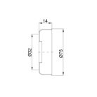 Csőtakaró átm,: 32 mm, magas, rozetta, (STY-067-32)