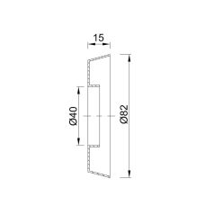Csőtakaró átm,: 40 mm, lapos, rozetta, (STY-067-40-L)