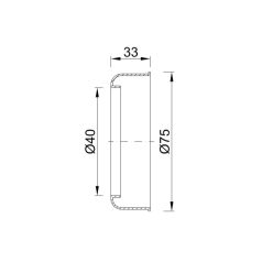 Csőtakaró átm,: 40 mm, rozetta, (STY-067-40)