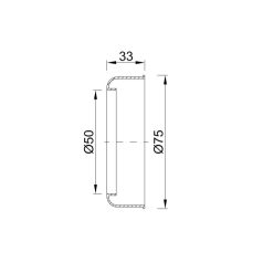Csőtakaró átm,: 50 mm, rozetta, (STY-067-50)