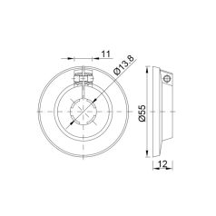 Csőtakaró 1x Takaró Rézcsőhöz, rozetta, (STY-1-16)