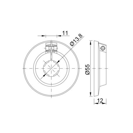Csőtakaró 1x Takaró Rézcsőhöz, rozetta, (STY-1-16)