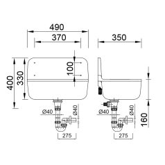 Falikút, műanyag fehér (STY-350)