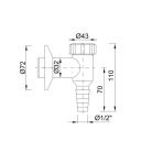 Falonkívüli mosó-, és mosogatógép szifon, fehér (STY-529)