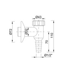   Falonkívüli mosó-, és mosogatógép szifon, fehér (STY-529)