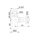 Fém búraszifon, kerek kivitel (STY-533-FK)