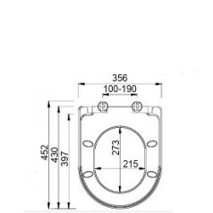   WC ülőke, lecsapódásgátlós, “D” formájú inox zsanér (DUROPLAST) (STY-550-11)