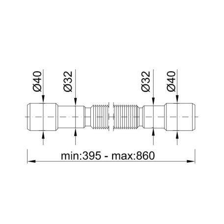 Jollyflex 40/32-32/40 műanyag lefolyócső( STY-616-1)