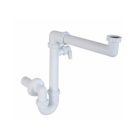 Helytakarékos csőszifon, leeresztőszelep nélkül,  mosógép csatlakozóval 40 mm-es (STY-641)