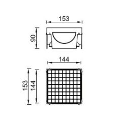 Kültéri folyókához T-idom műanyag (STY-900-T-M)
