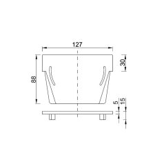 Kültéri folyóka végzáró elem, záróvég (STY-902)