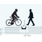 Kültéri folyóka, 1 m horganyzott fedráccsal (STY-915)