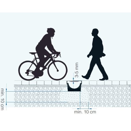 Kültéri folyóka, 1 m horganyzott fedráccsal (STY-915)